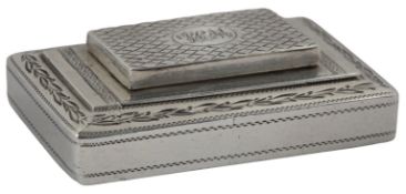 A George III silver combination vinaigrette/snuff box by Richard Lockwood & John Douglas