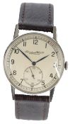 A gentleman's stainless steel International Watch Company manual wind wrist watch