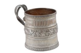 A William IV silver christening mug, by Charles Gordon