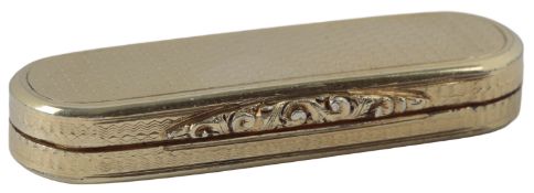 A William IV engine turned silver gilt vinaigrette, by Nathaniel Mills
