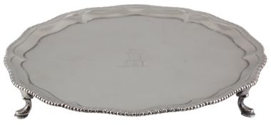 A George III silver waiter by Richard Rugg I