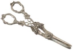 A pair of early 19th century silver grape shears, by Joseph Wilmore