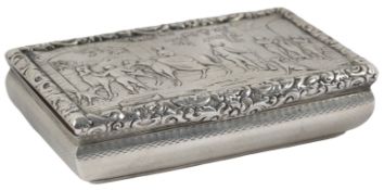 A William IV Scottish engine turned silver snuff box, maker probably James Nasmyth
