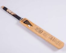 England v. West Indies 1997 Test match autographed Duncan Fearnley cricket bat