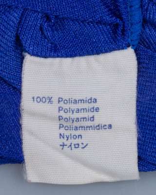 Enrique Castro Quini garnet and blue No.9 Barcelona match worn long-sleeved shirt, 1984 - Image 5 of 7