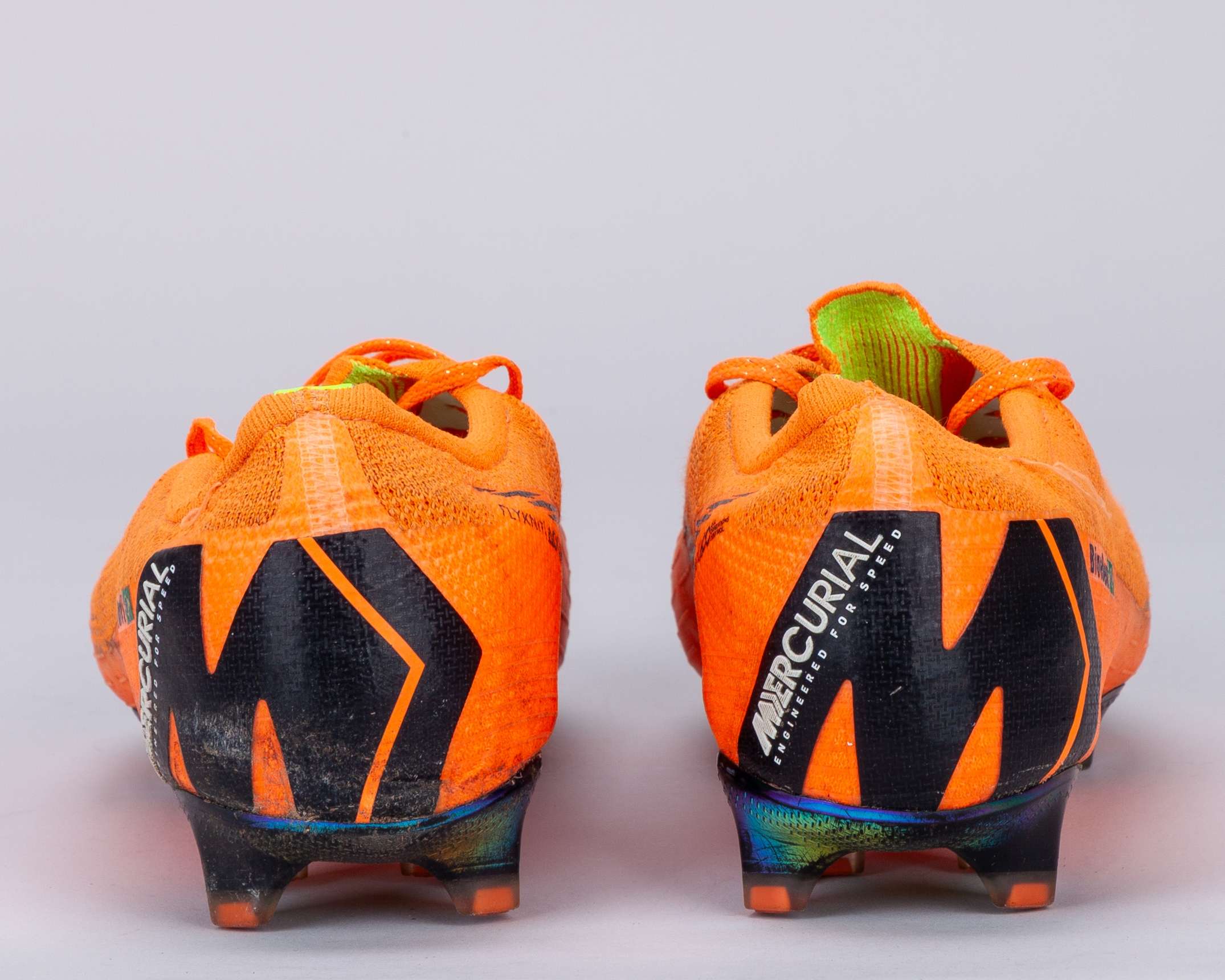 Paulinho orange Nike Mercurial Vapor 360 match worn football boots, April-May 2018 - Image 3 of 6