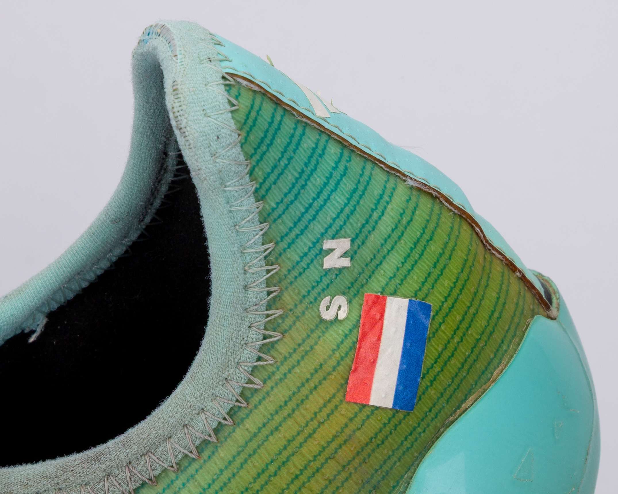 Jasper Cillessen blue and green Adidas football boots, 2017-18 - Image 5 of 7