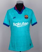 Lionel Messi issued No.10 Barcelona Champions League short-sleeved shirt, 2019-20 third