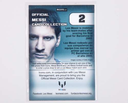 Lionel Messi autographed Icons No.2 Official Messi Card Collection trading card - Image 2 of 2