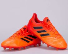 Jordi Alba orange Adidas Ace match worn football boots, October 2017