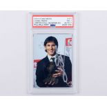 Lionel Messi autographed Icons No.101 Official Messi Card Collection PSA graded trading card