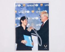 Lionel Messi autographed Icons No.98 Official Messi Card Collection trading card