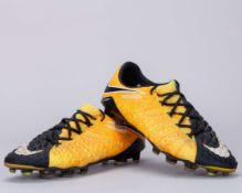 Paco Alcacer black and orange Nike Hypervenom worn football boots, 2017-18
