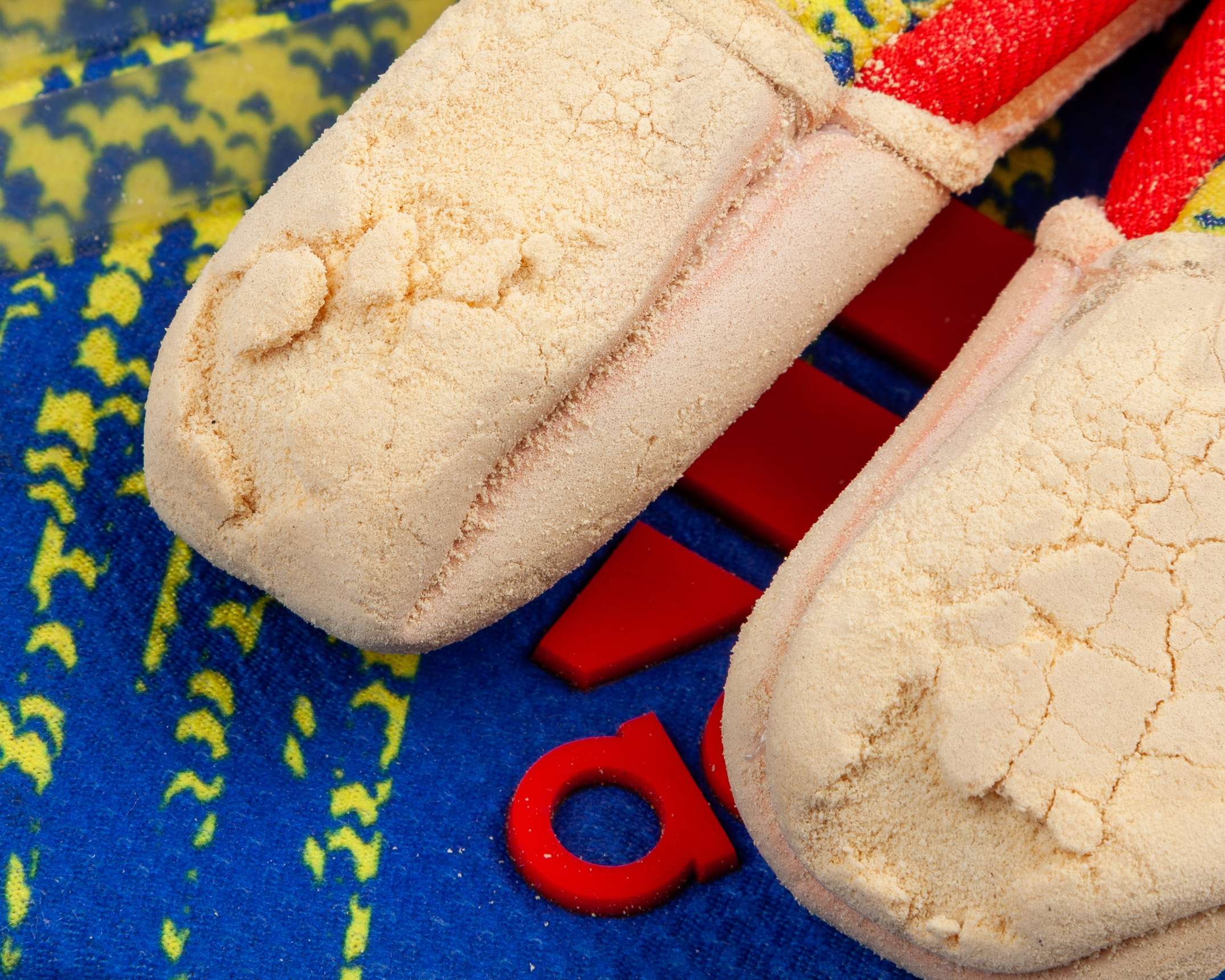 Marc-Andre Ter Stegen blue, yellow and red Adidas match worn goalkeeper gloves, March 2019 - Image 4 of 5