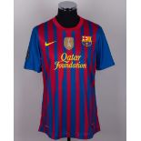 Lionel Messi match-issued No.10 Barcelona v. Athletic Club Copa Del Rey Final shirt, 2011-12