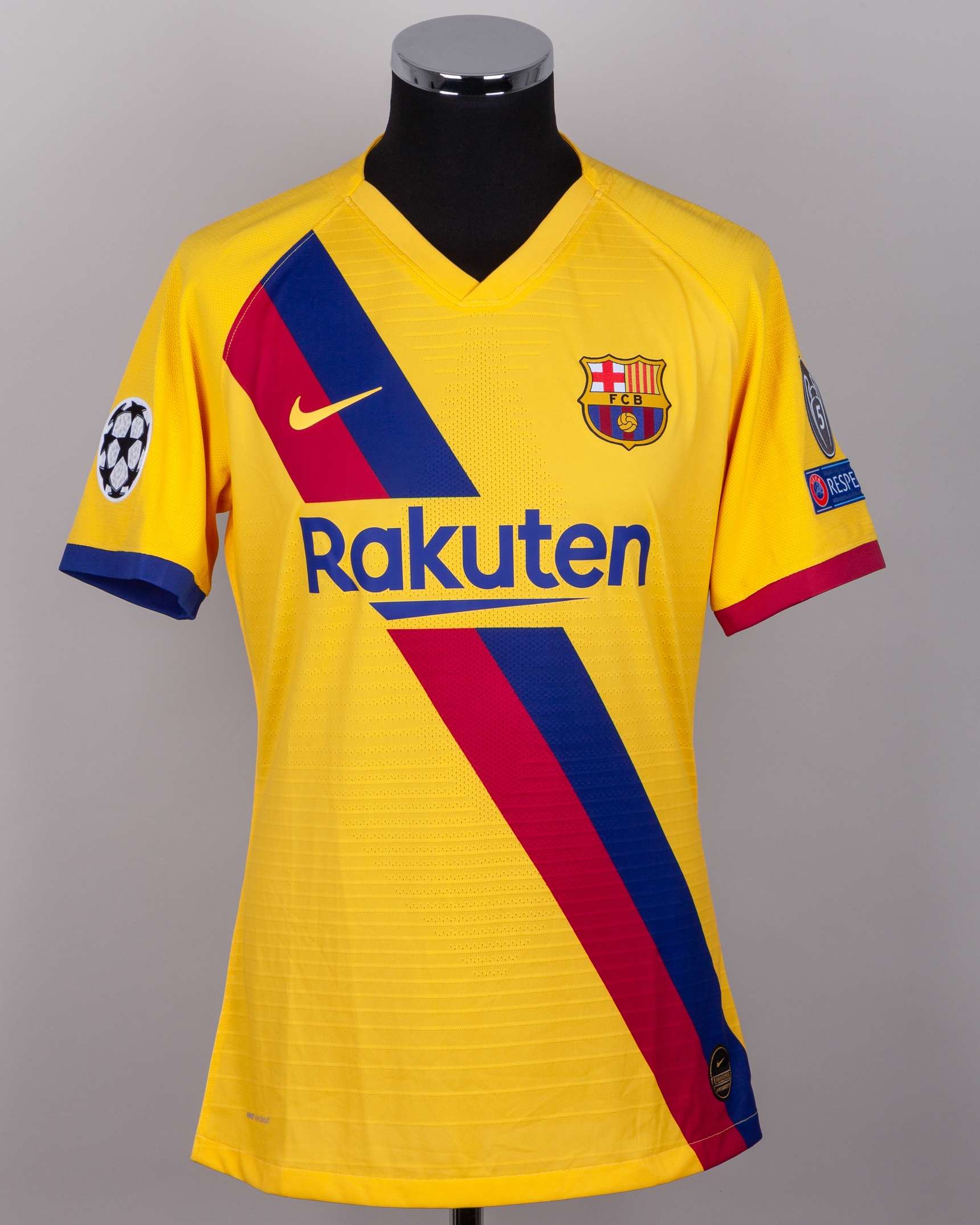 Lionel Messi issued No.10 Barcelona Champions League short-sleeved shirt, 2019-20 away