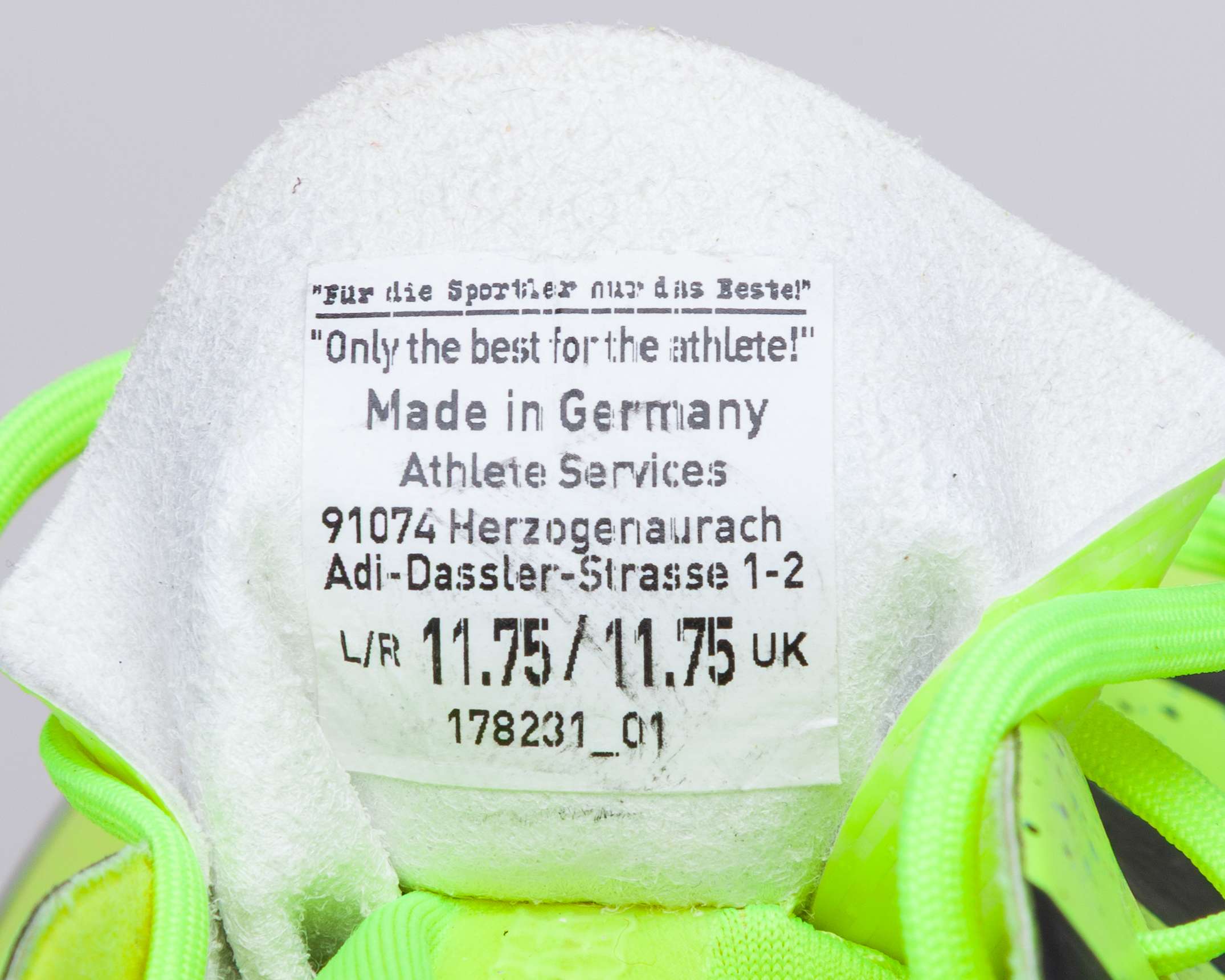 Marc-Andre Ter Stegen yellow and black Adidas X 15.1 issued football boots, August 2015 - Image 6 of 6