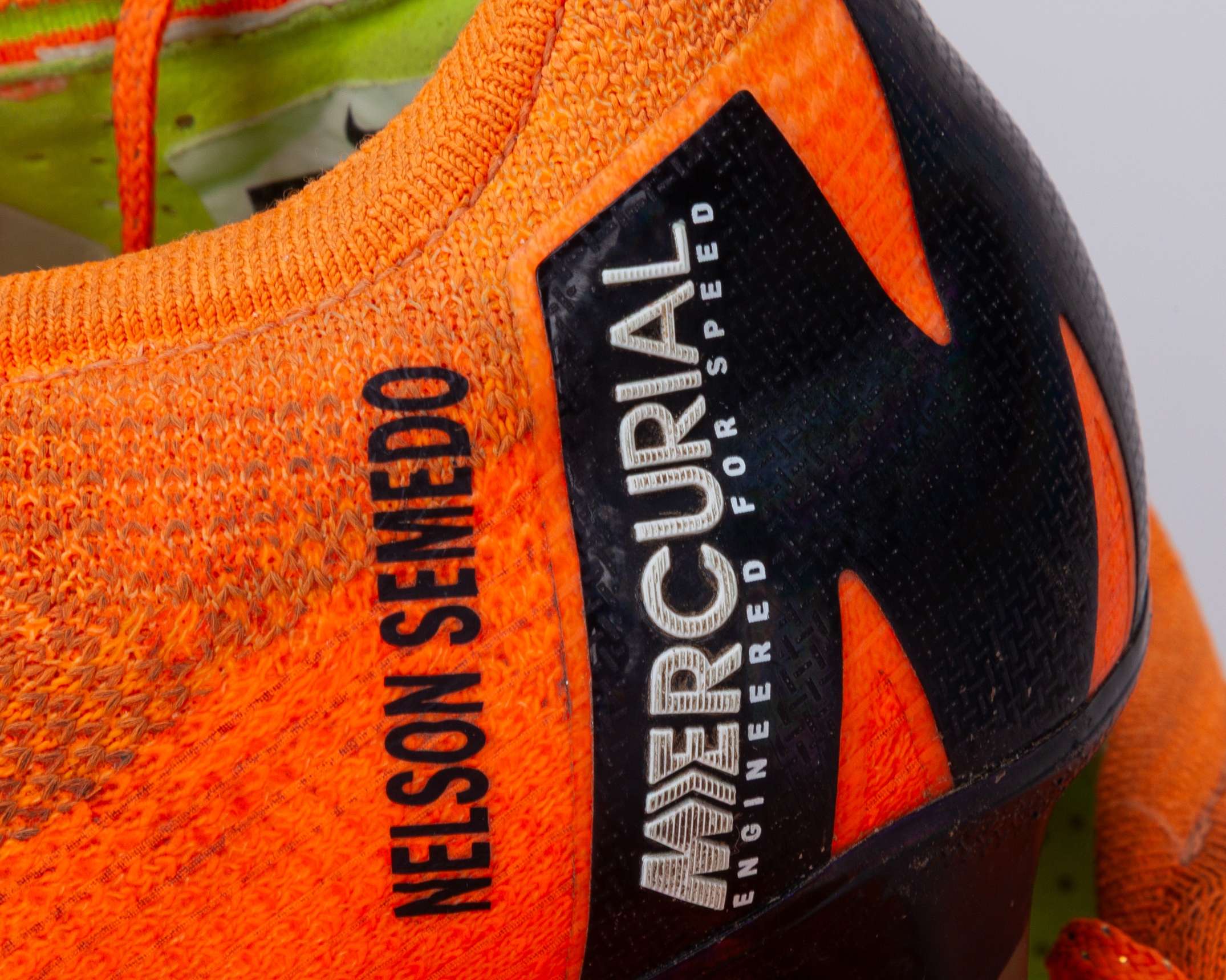 Nelson Semedo orange Nike Mercurial worn football boots, 2018 - Image 5 of 6