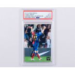Lionel Messi autographed Icons No.11 Official Messi Card Collection PSA graded trading card