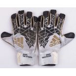 Marc-Andre Ter Stegen white and black Adidas match used goalkeeper gloves, October 2016