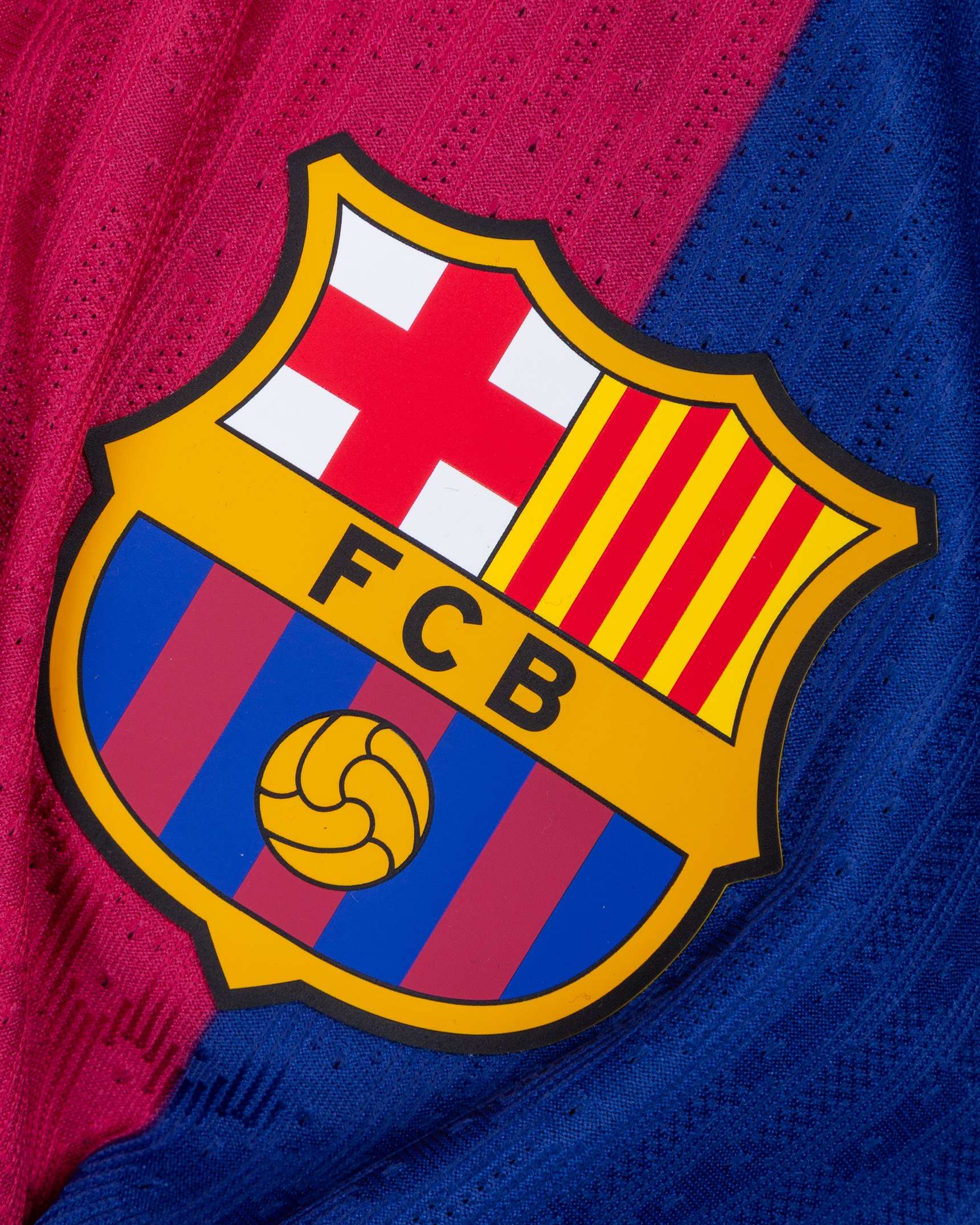 Lamine Yamal garnet and blue No.19 Barcelona v. Real Madrid match-issued El Clásico shirt - Image 3 of 5