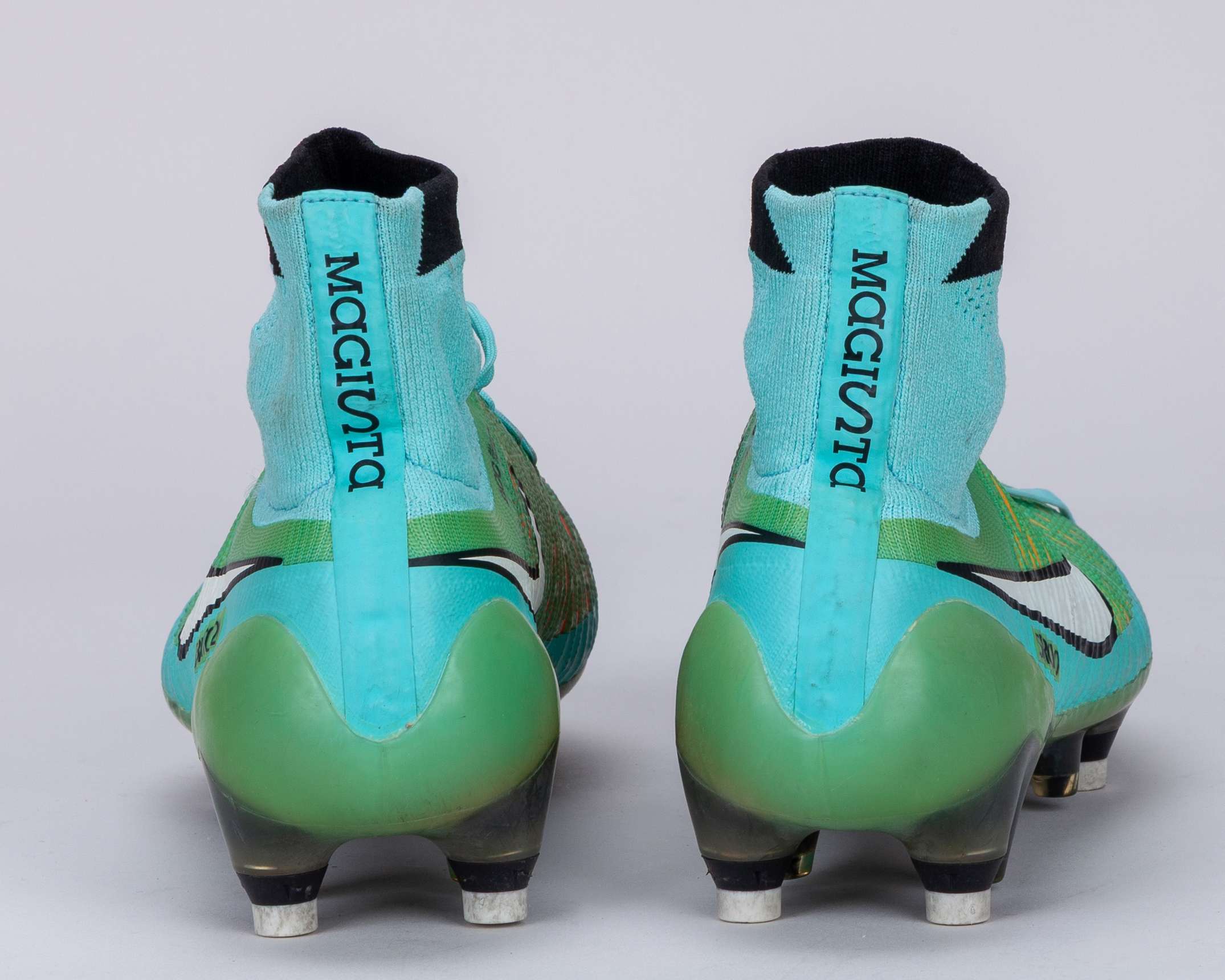Sergi Roberto blue and orange Nike Magista match worn football boots, September 2014 - Image 3 of 6