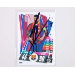 Lionel Messi autographed Barcelona Topps Match Attax BAR18 trading card