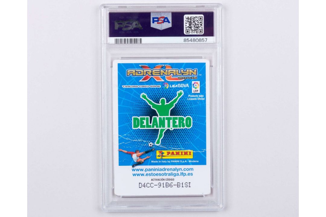 Lionel Messi autographed Barcelona Panini No.63 Adrenalyn XL PSA graded trading card, 2014-15 - Image 2 of 2