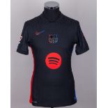Lamine Yamal black, red and blue issued No.19 Barcelona short-sleeved shirt, 2024-25 away