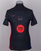 Lamine Yamal black, red and blue issued No.19 Barcelona short-sleeved shirt, 2024-25 away