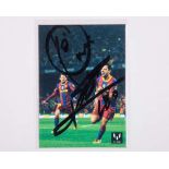 Lionel Messi and Xavi autographed Icons No.24 Official Messi Card Collection trading card