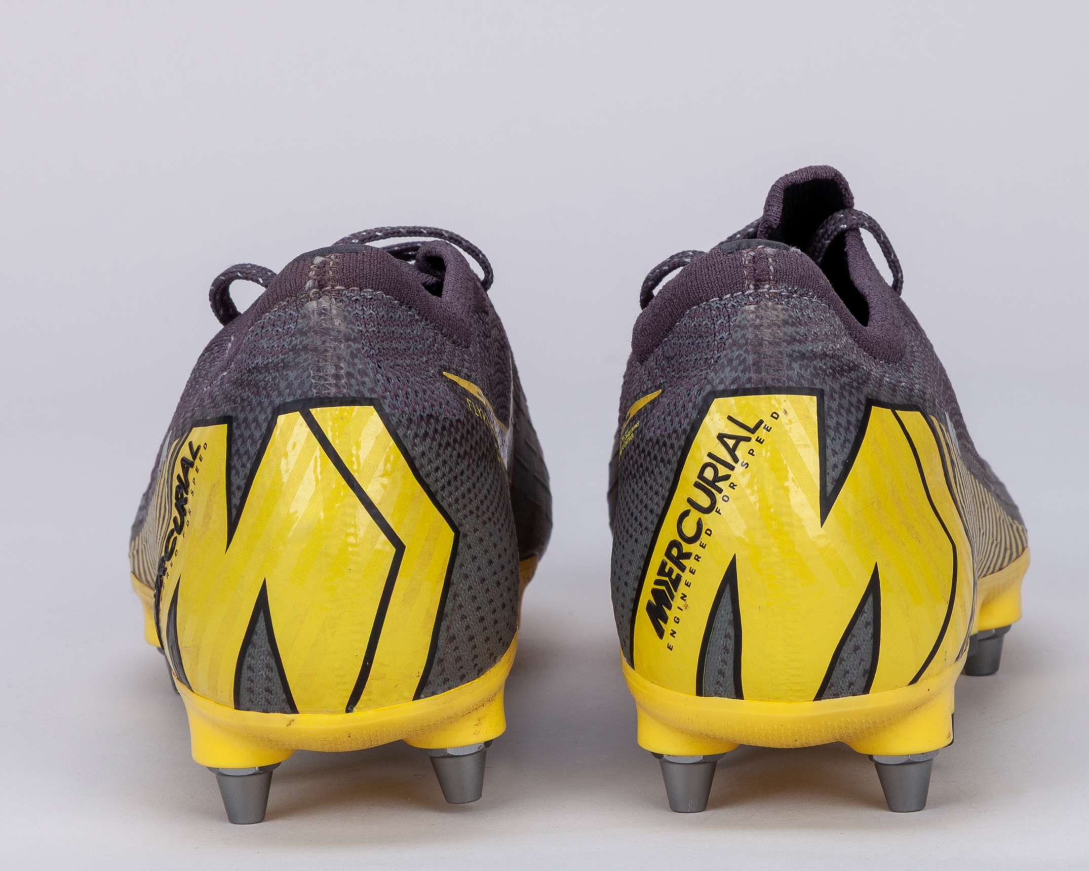 Kevin Prince Boateng grey and yellow Nike Mercurial football boots, 2018-19 - Image 3 of 6