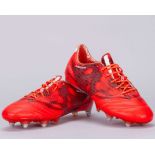 Jordi Alba red Adidas F50 Champions League issued football boots, 2014-15