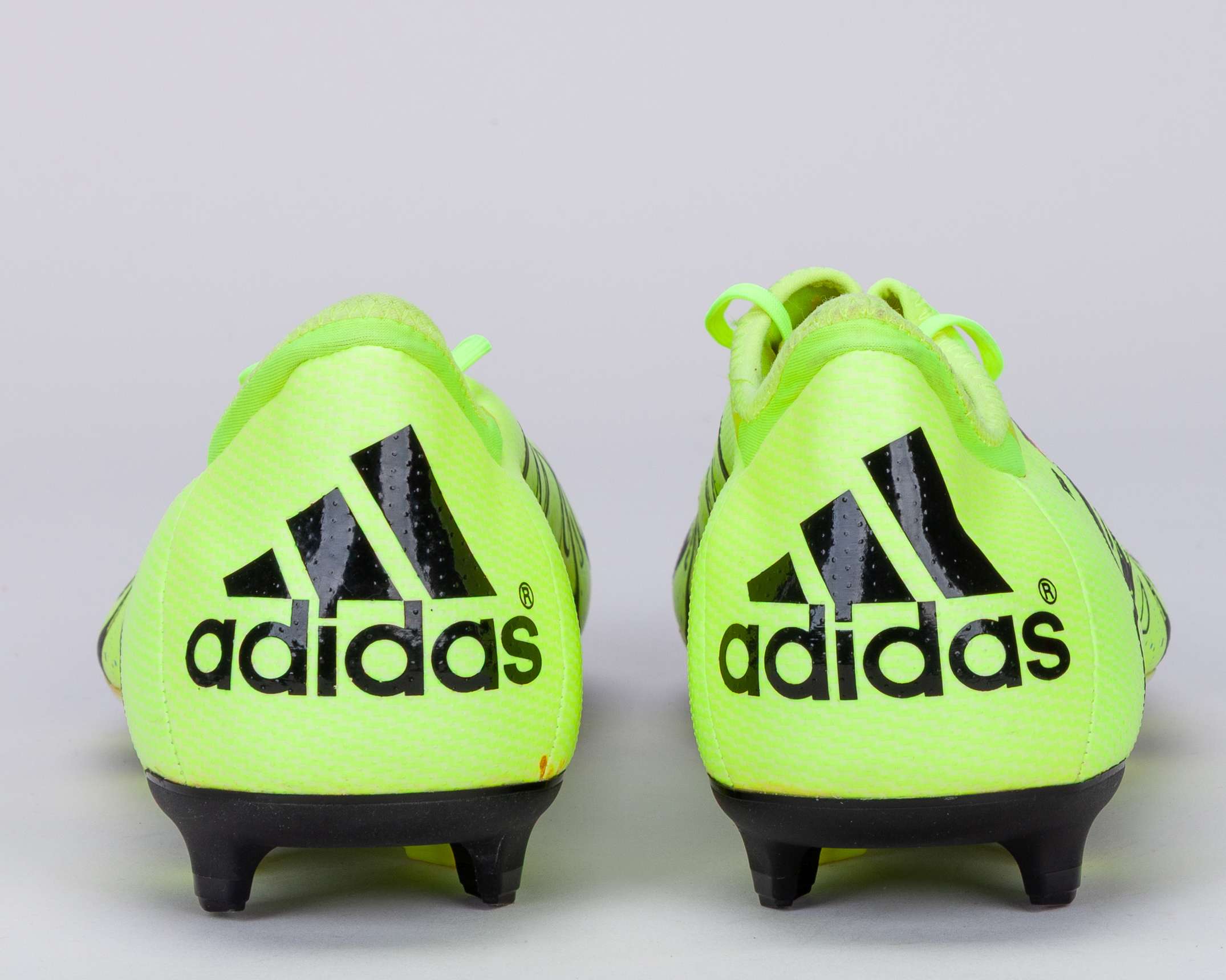 Marc-Andre Ter Stegen yellow and black Adidas X 15.1 issued football boots, August 2015 - Image 3 of 6