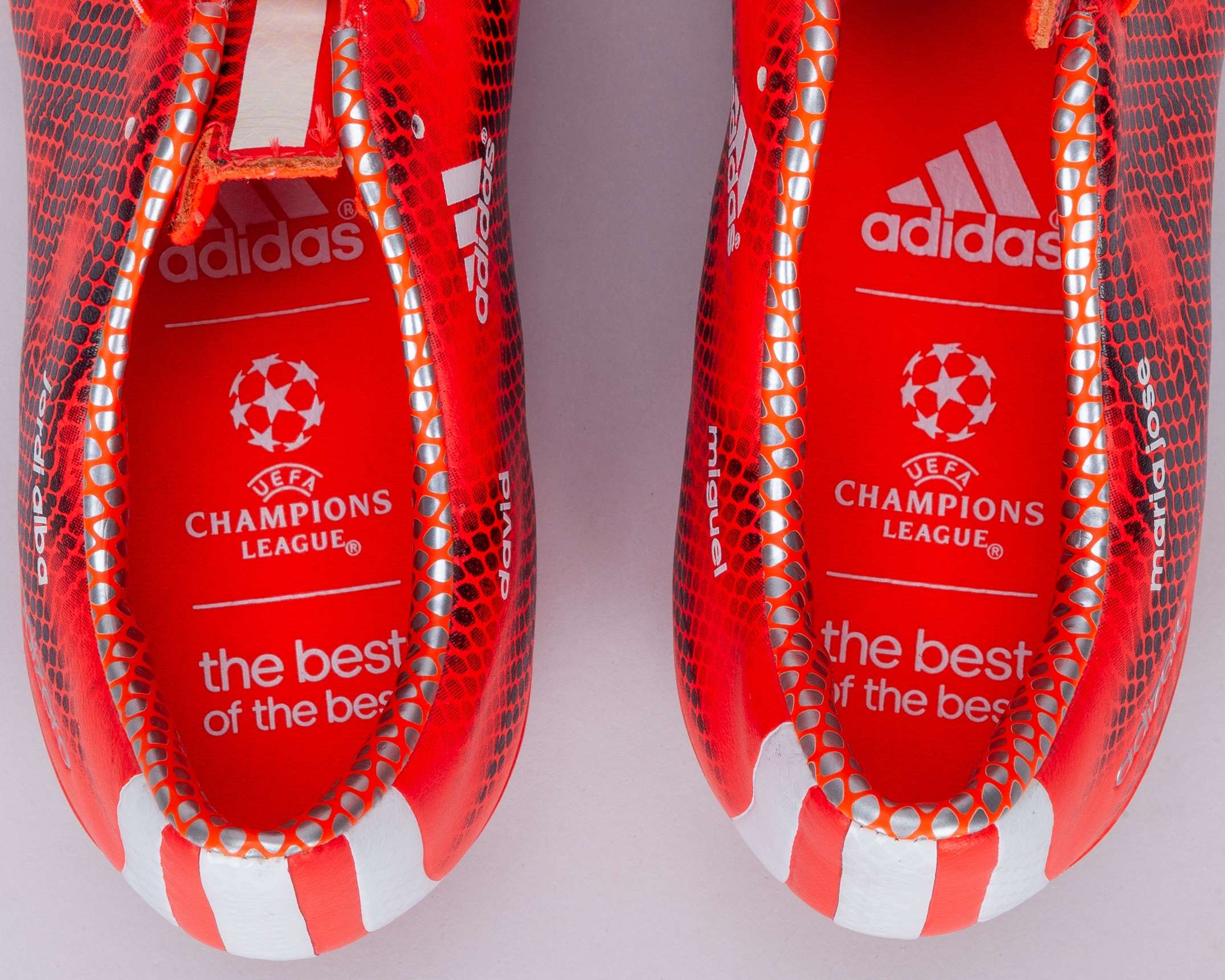 Jordi Alba red Adidas F50 Champions League issued football boots, 2014-15 - Image 7 of 7