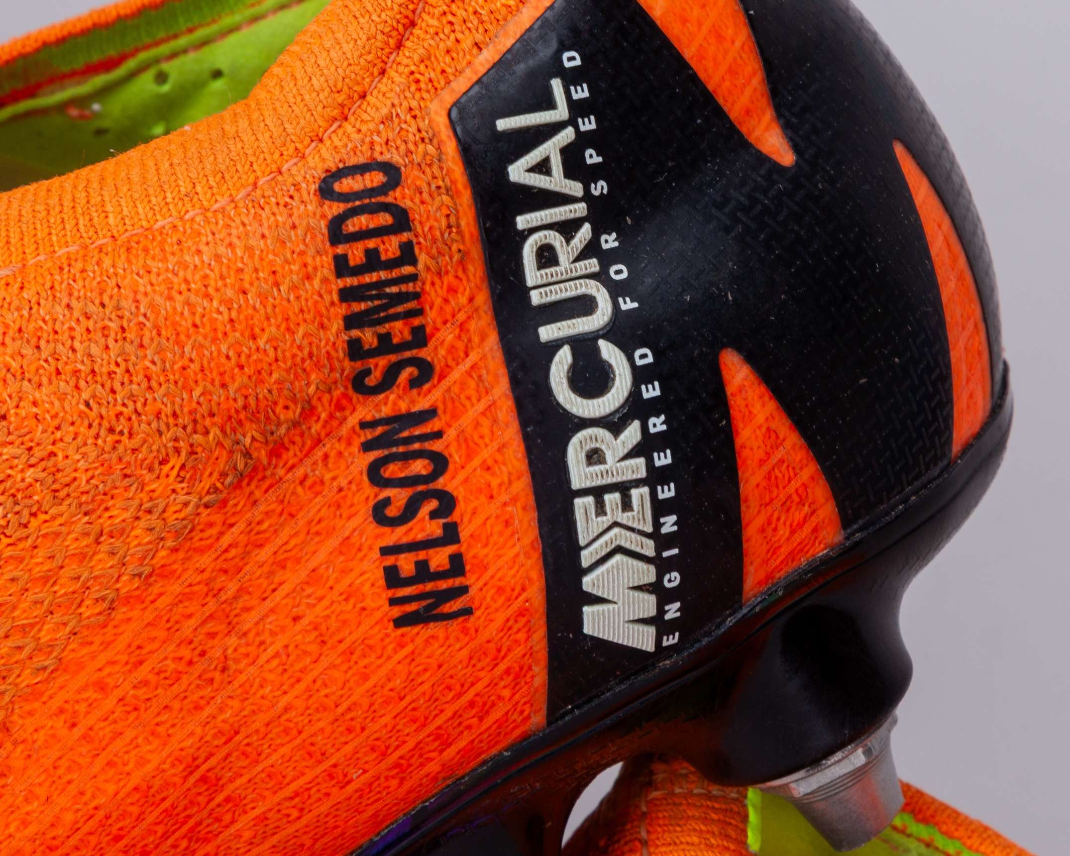 Nelson Semedo orange Nike Mercurial match worn football boots, April-May 2018 - Image 5 of 6