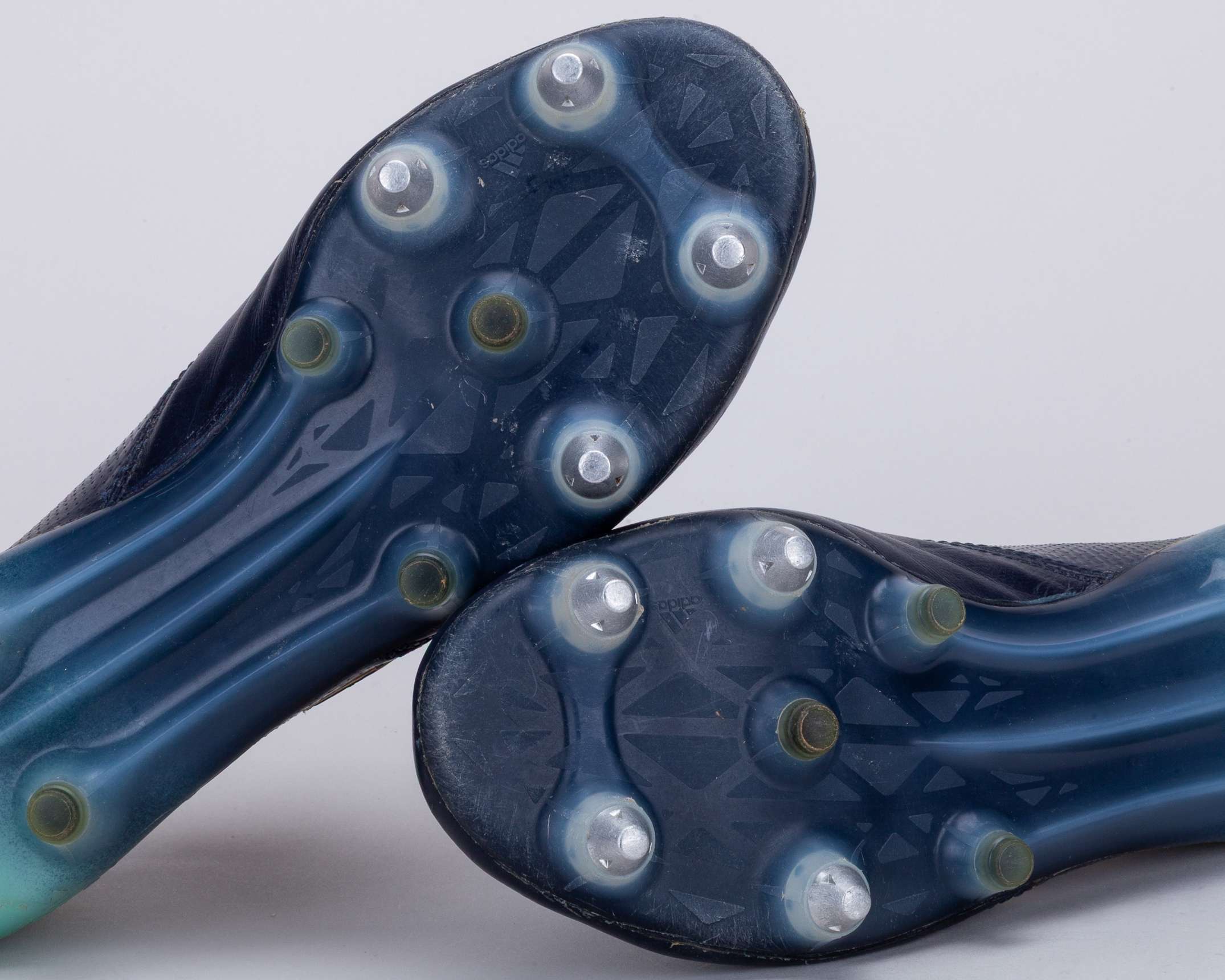 Jasper Cillessen blue and green Adidas football boots, 2017-18 - Image 6 of 7