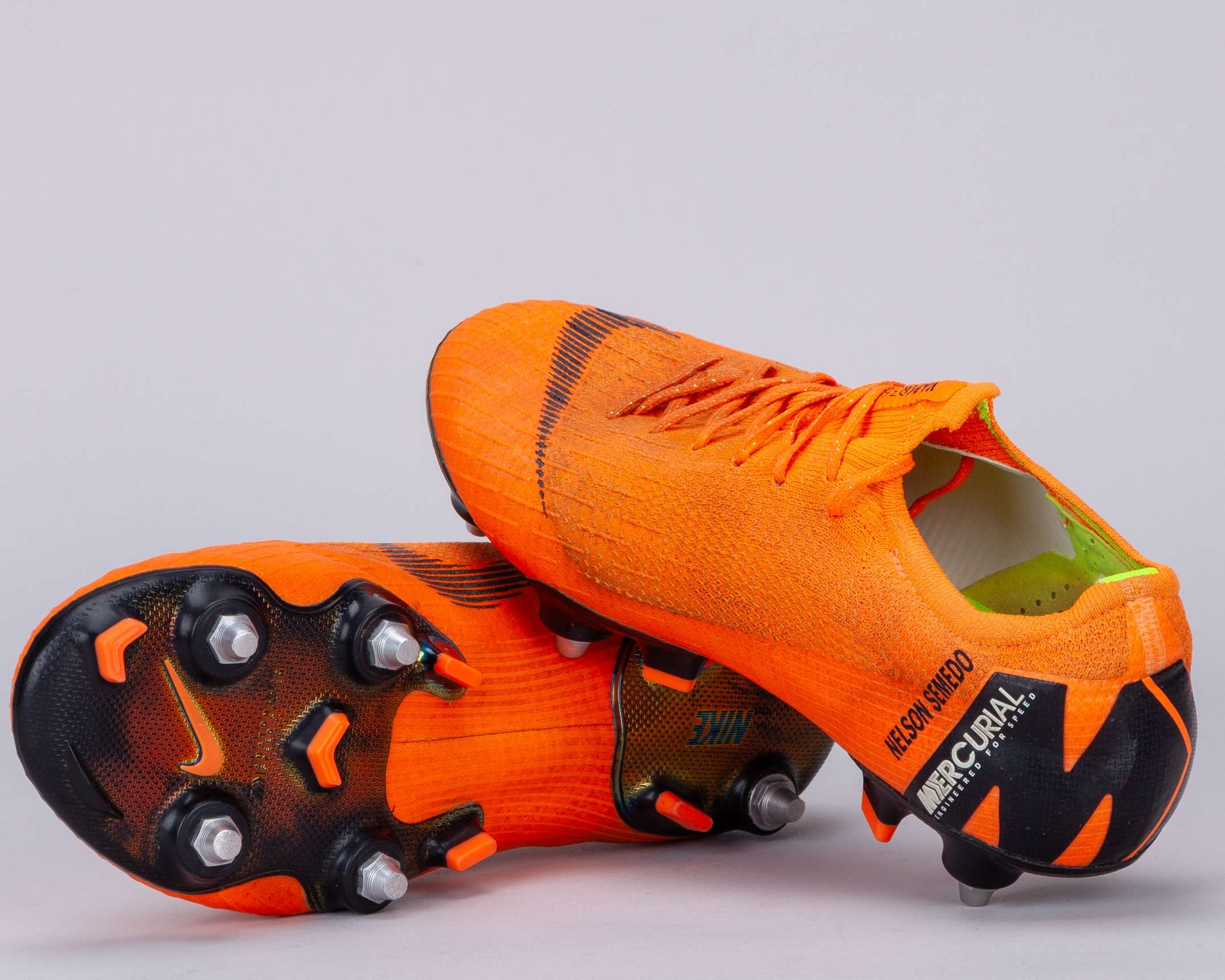 Nelson Semedo orange Nike Mercurial match worn football boots, April-May 2018 - Image 2 of 6