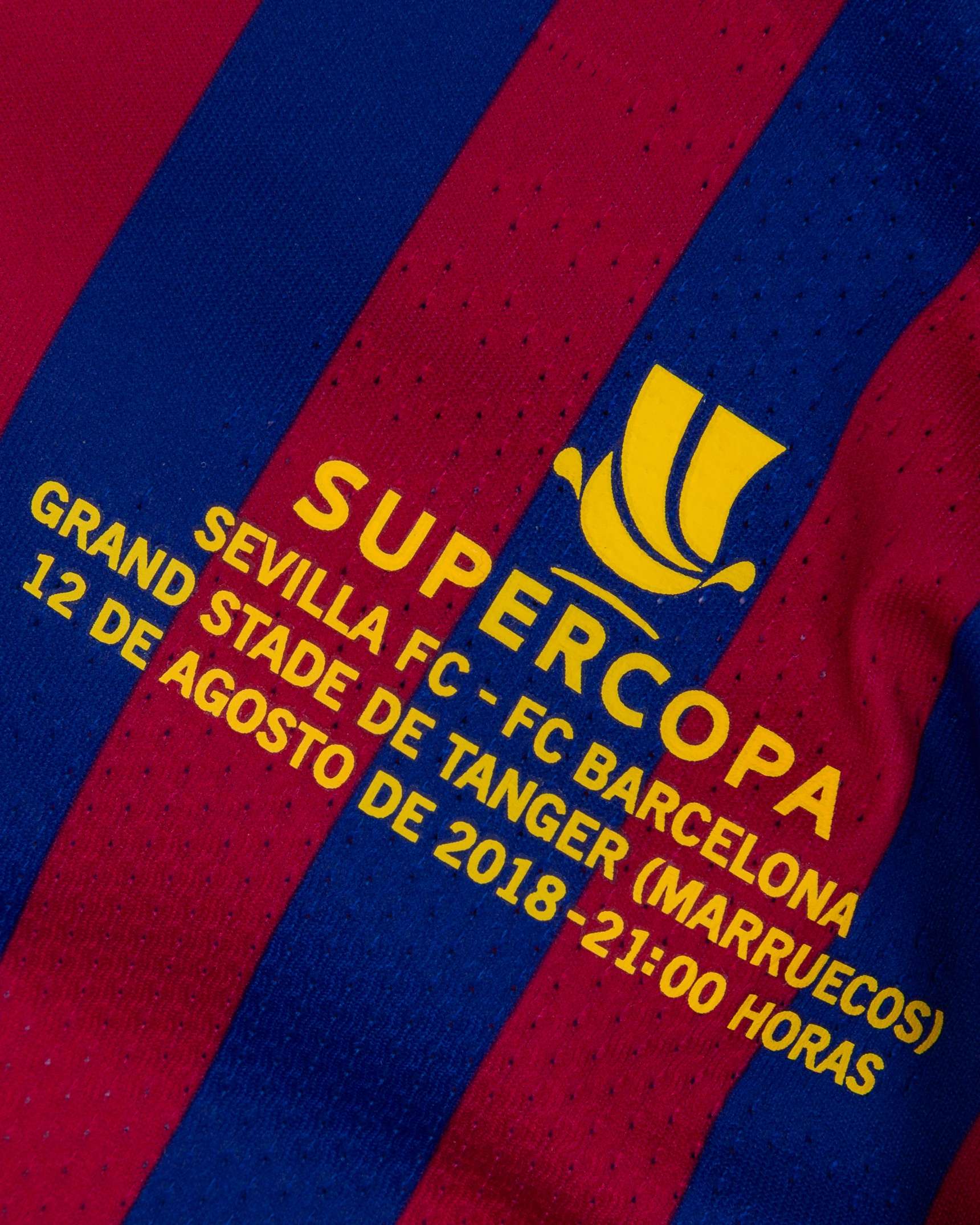 Lionel Messi match-issued No.10 Barcelona v. Sevilla Supercopa Final shirt, 2018-19 home - Image 4 of 7