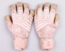 Marc-Andre Ter Stegen pink Adidas match used goalkeeper gloves, October 2018