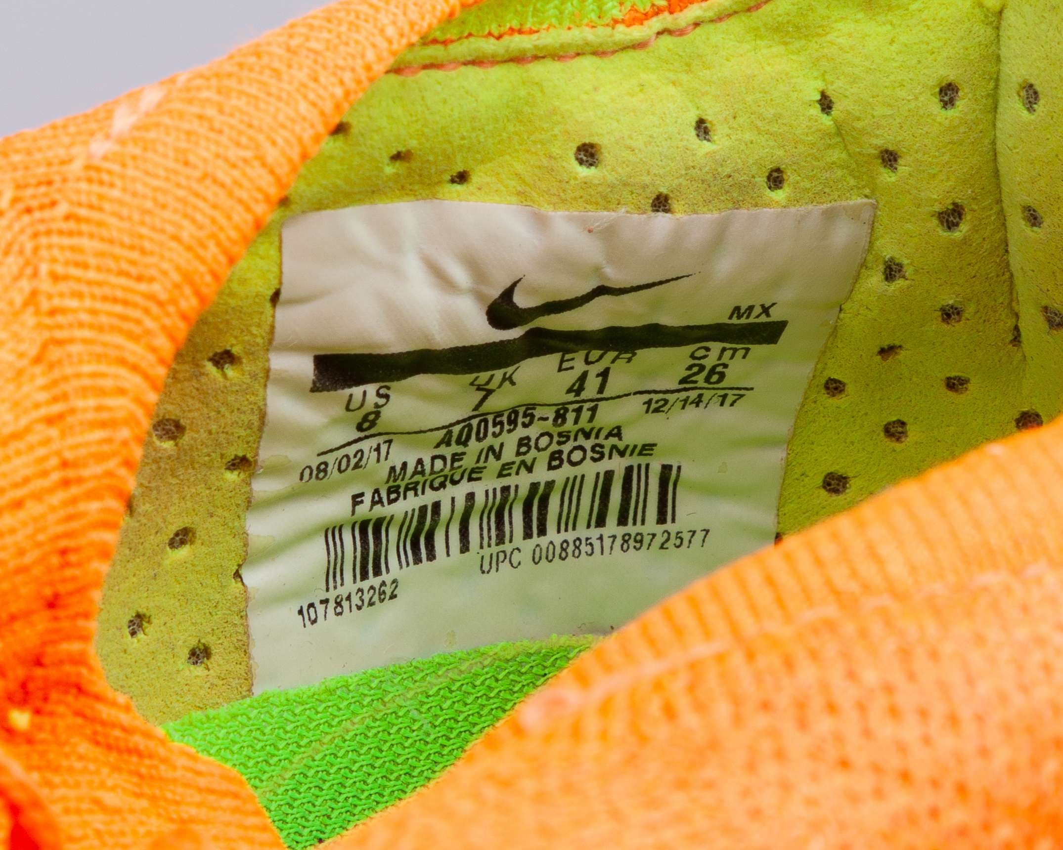 Nelson Semedo orange Nike Mercurial match worn football boots, April-May 2018 - Image 6 of 6
