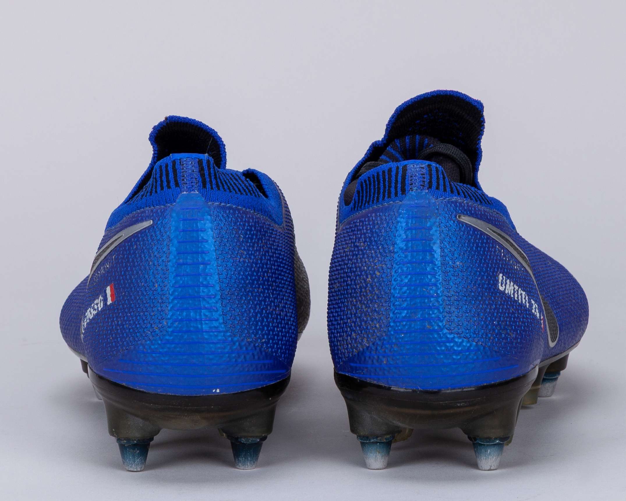 Samuel Umtiti blue Nike Phantom Barcelona v. Atletico Madrid match worn football boots, 2018 - Image 3 of 6