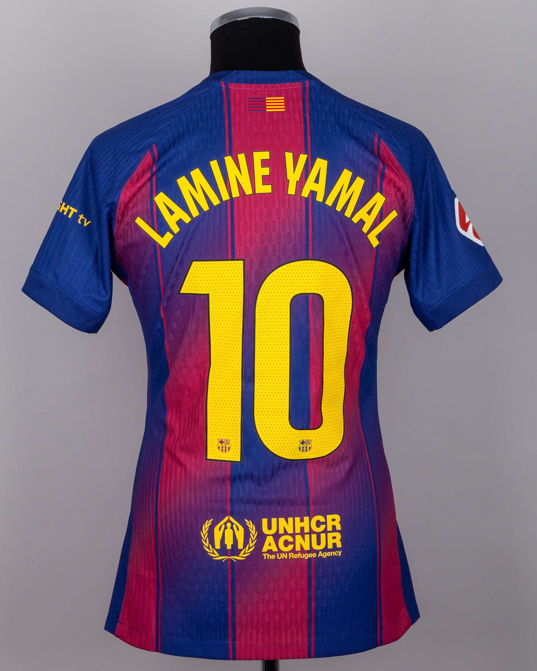 Lamine Yamal garnet and blue issued No.10 Barcelona short-sleeved shirt, 2025-26 home - Image 2 of 5