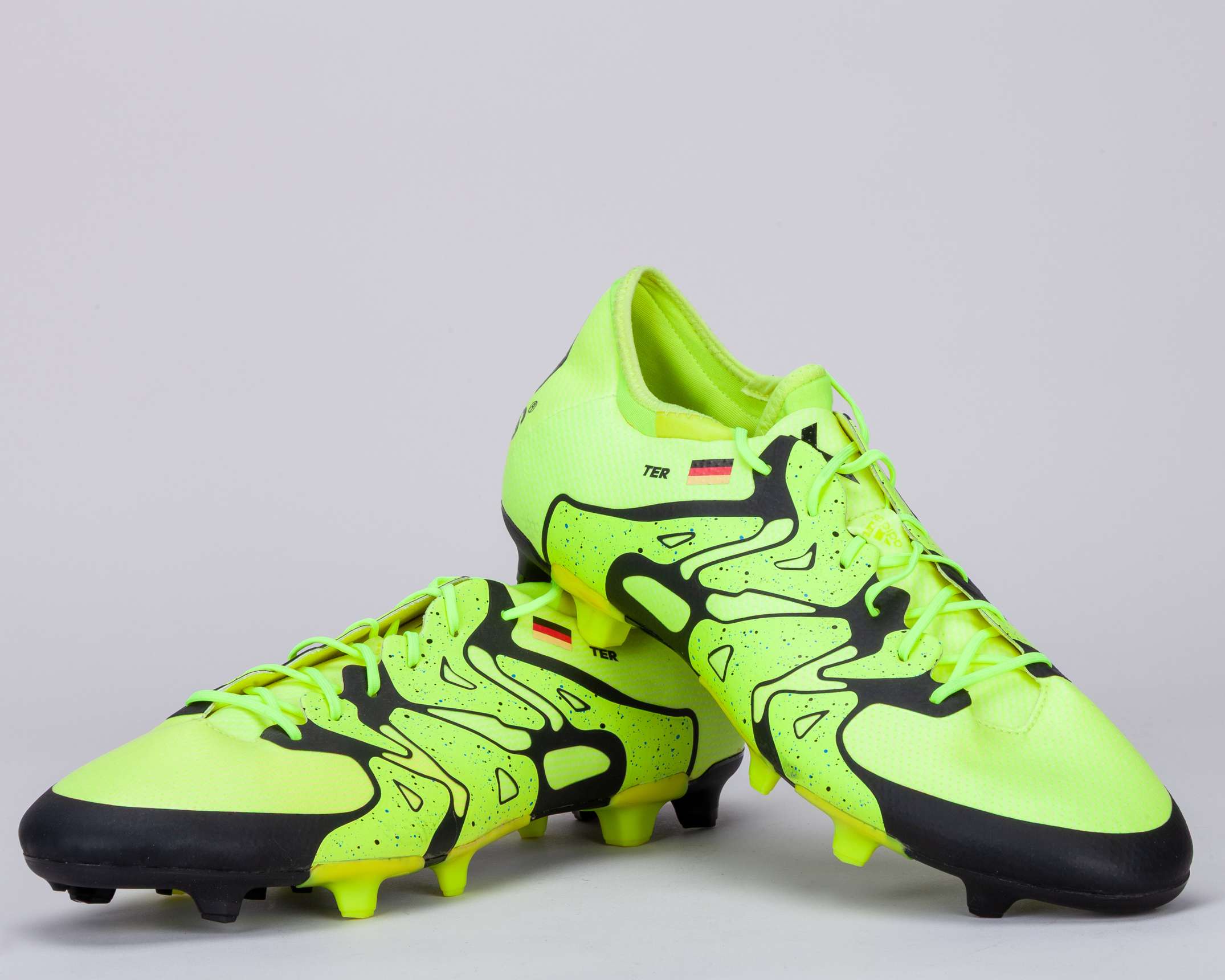Marc-Andre Ter Stegen yellow and black Adidas X 15.1 issued football boots, August 2015