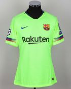 Lionel Messi issued No.10 Barcelona Champions League short-sleeved shirt, 2018-19 away