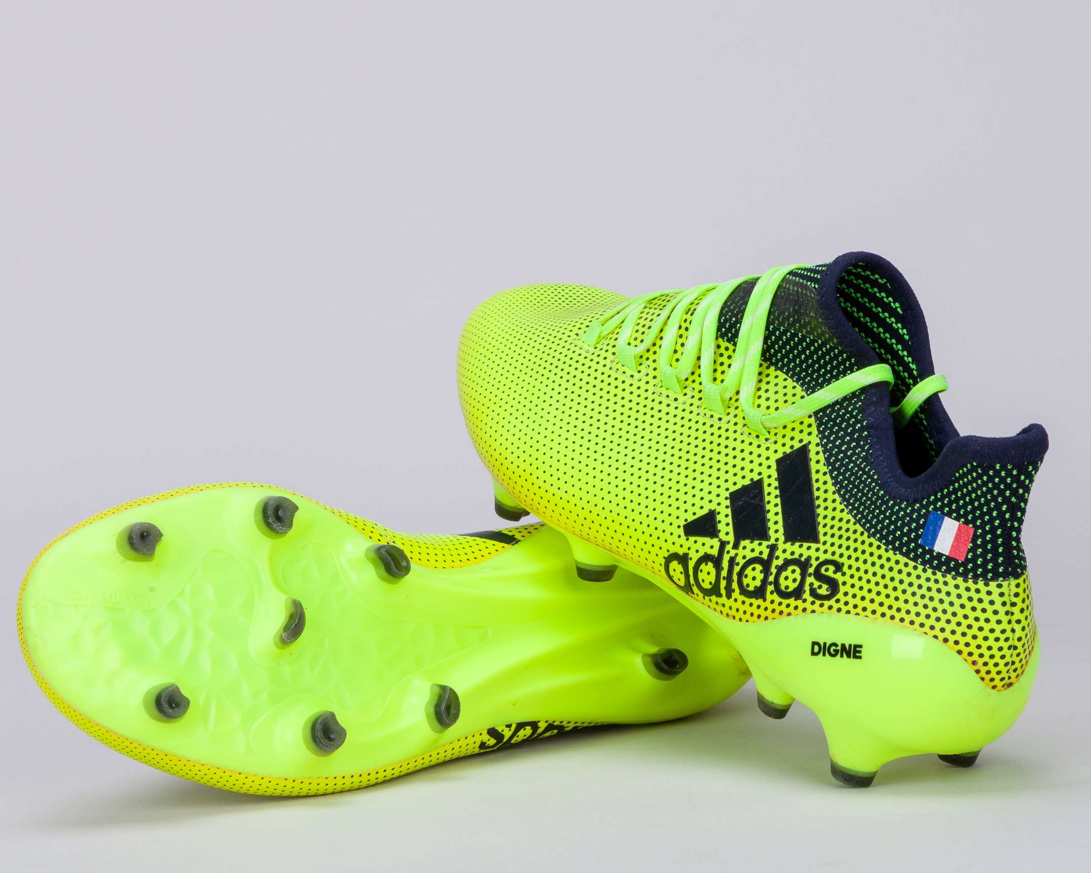Lucas Digne yellow Adidas X 17.1 worn football boots, August 2017 - Image 2 of 6