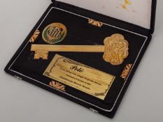Pelé 2004 Santos FC ceremonial key to the Vila Belmiro Stadium