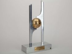 Pelé 1,000th goal 39th anniversary trophy presented in 2008