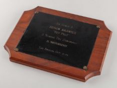 Pelé 1984 Independent Weekly Los Angeles plaque