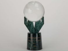 Pelé 1998 Humanitarian Hall of Fame trophy